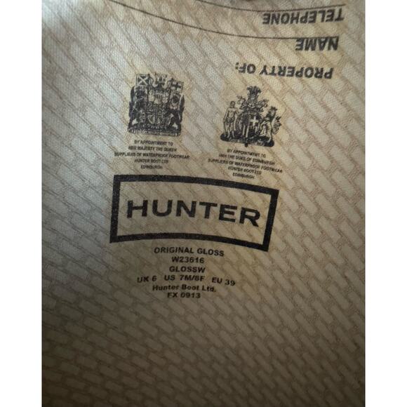 Hunter Original Gloss Tall Black Rain Boots W23616 US 7 - Picture 3 of 12